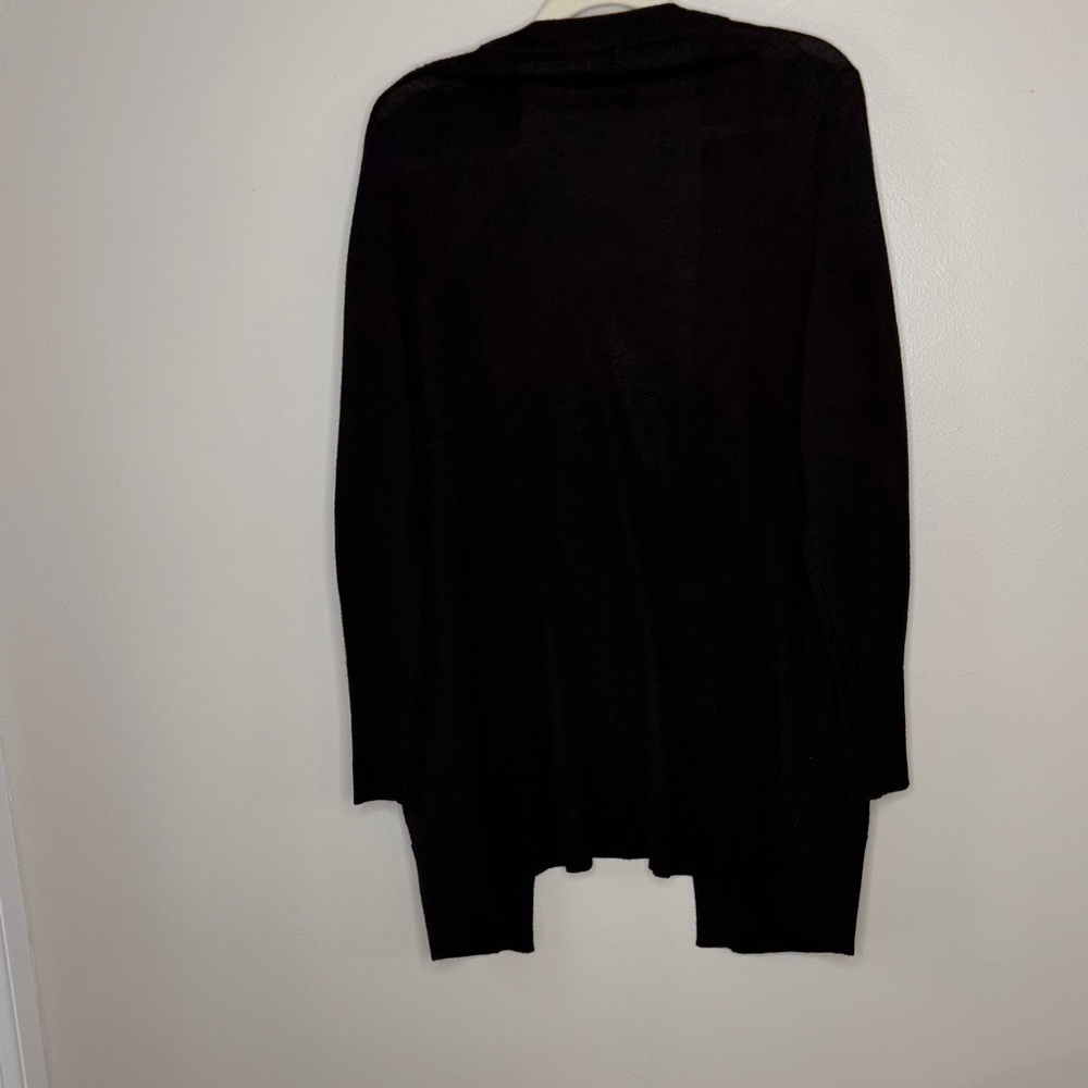 Nordstrom Women's Black Merino Wool Blend Open Cardigan Size S - Picture 5 of 6
